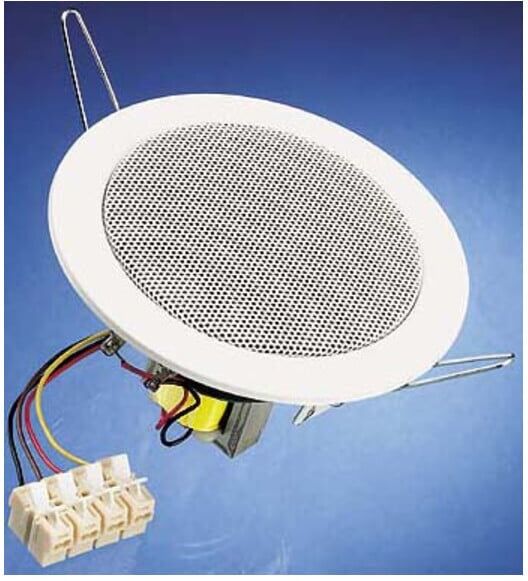 Visaton Deckenlautsprecher Einbau 10cm RAL9010 DL 10 - 100V (50111)