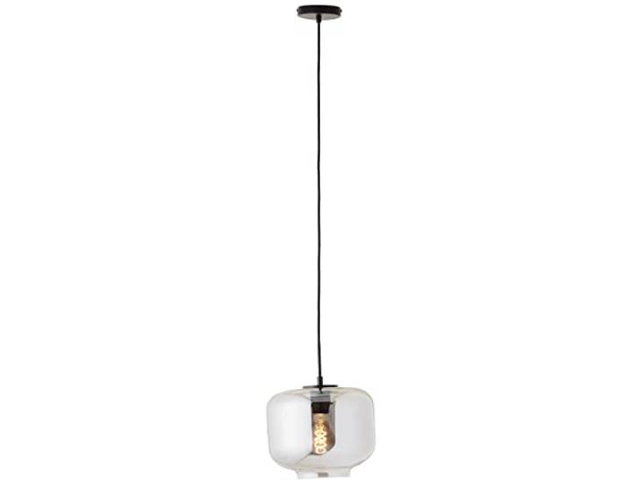Brilliant Kleon Pendelleuchte 1flg schwarz/rauchglas, Glas/Metall, 1x A60, E27, 40 W