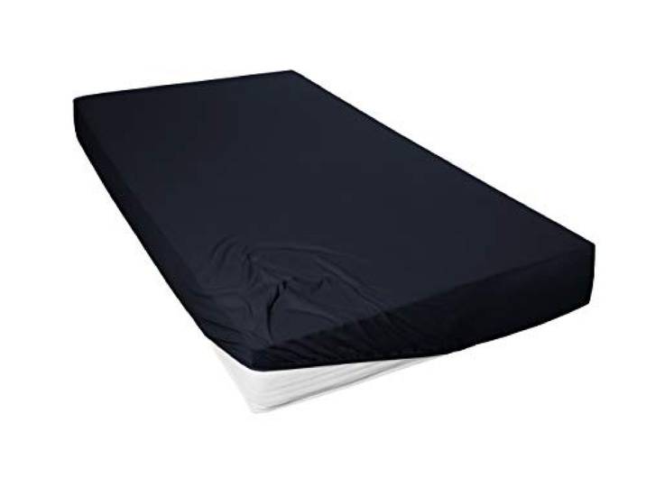 Primera Mako-Feinjersey-Spannbetttuch, schwarz, 180x200-200x200 cm
