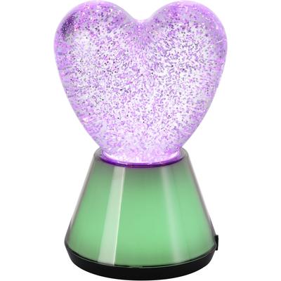 EGLO LED Tischleuchte "GLITTER", lila (transparent), 1, Ø 11cm H: 16,9cm, 1 Stk., Leuchten, LED Glitzer Tischlampe Glitter, RGB Glitzerlampe mit Farbwechsel, LED Tischleuchte