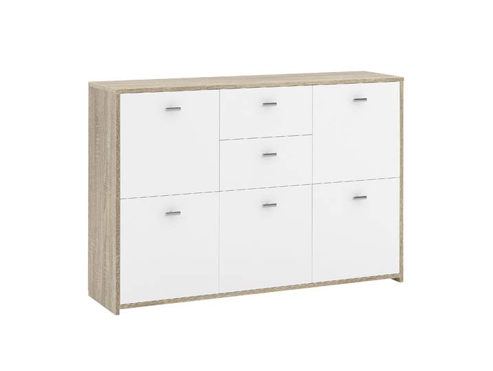 Sideboard DANTE 114 x 77 cm braun/weiss