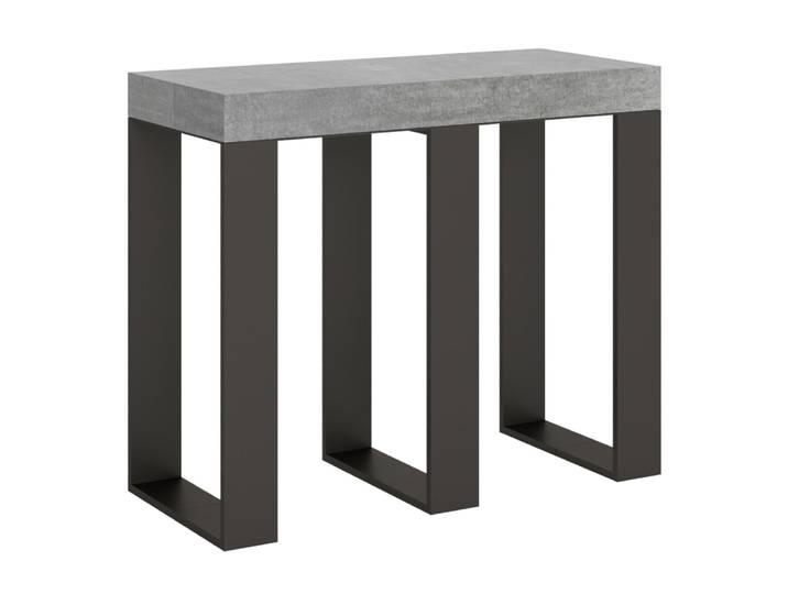 Console extensible effet béton gris 90x40/300 cm