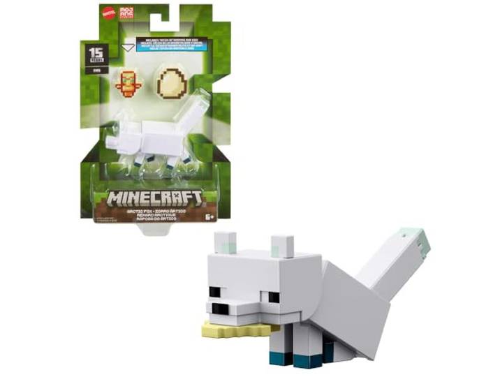 Mattel Minecraft Vanilla actiefiguur Polarvos, 8,3 cm, voor kinderen vanaf 6 jaar