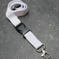 100 Schlüsselband mit Sicherheitsverschluss weiß, Polyester