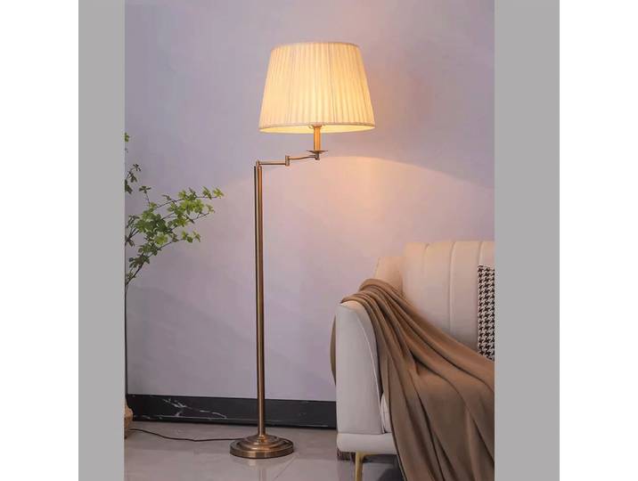 Lampadaire rétractable réglable rétro américain, salon, chambre à coucher, hôtel, chevet, design européen, canapé, décoration latérale, lumière sur pied