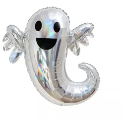 Geister-Ballon aus Folie, holografisch, 75 x 61 cm, verpackt