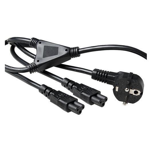 ACT Powercord split cable mains connector CEE7/7 male (angled) (1.80 m, CEE 7/4, CEE 7/5, CEE 7/7) (AK5208)