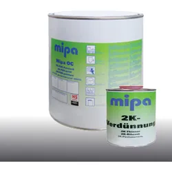 MIPA 2K OC HS AUTOLACK-Set in 1Ltr Wunschfarbe VOC + 500ml 2K Verdünnung normal