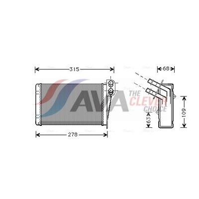 AVA CLEVER CHOICE Wärmetauscher, Innenraumheizung rt6228 für RENAULT