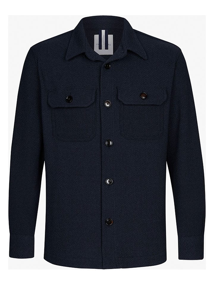 PROFUOMO Hemdjacke in Dunkelblau - L