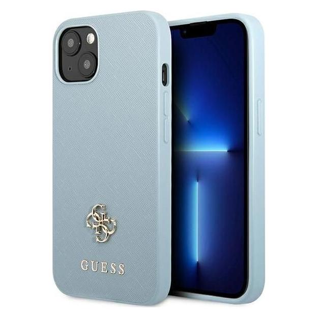Guess GUHCP13SPS4MB iPhone 13 mini 5,4" niebieski/blue hardcase Saffiano 4G Small Metal Logo (Apple iPhone 13 mini) (GUE002480-0)
