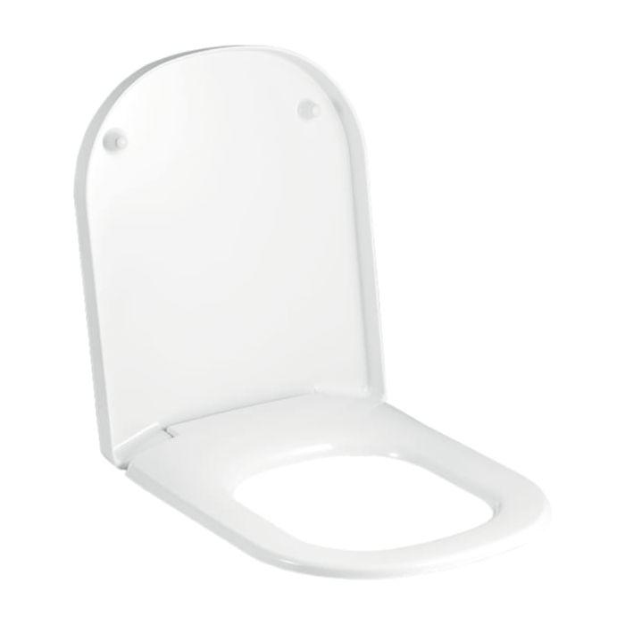 Geberit Renova Plan WC-Sitz 572140000 weiß, Befestigung von unten, Scharniere Edelstahl