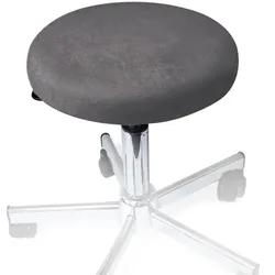 Hockerbezug aus Frottee graphit für Hocker Ø 40 bis 45 cm
