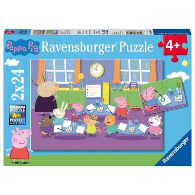 Puzzle Ravensburger PP: Peppa in der Schule 2 X 24 Teile