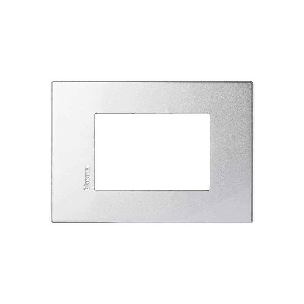 BTicino Placca  Axolute Air 3 Posti Metallo Tech Hw4803hc