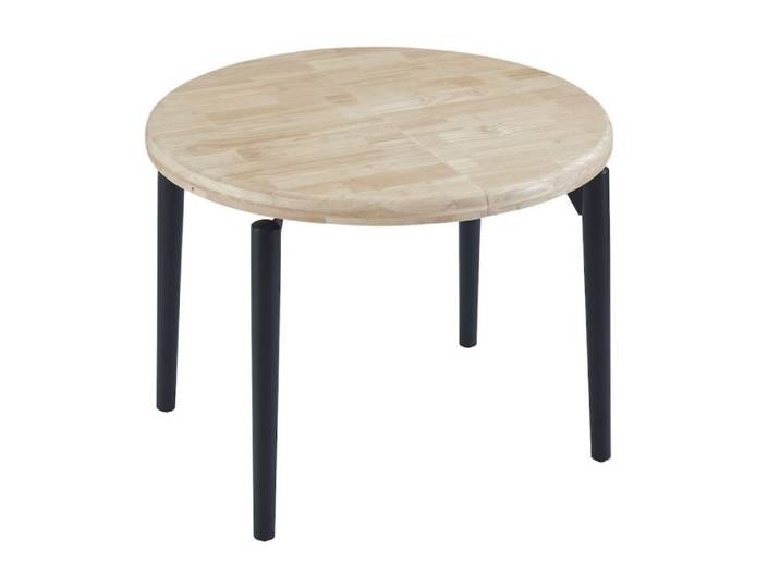 Table repas ronde extensible en bois et acier