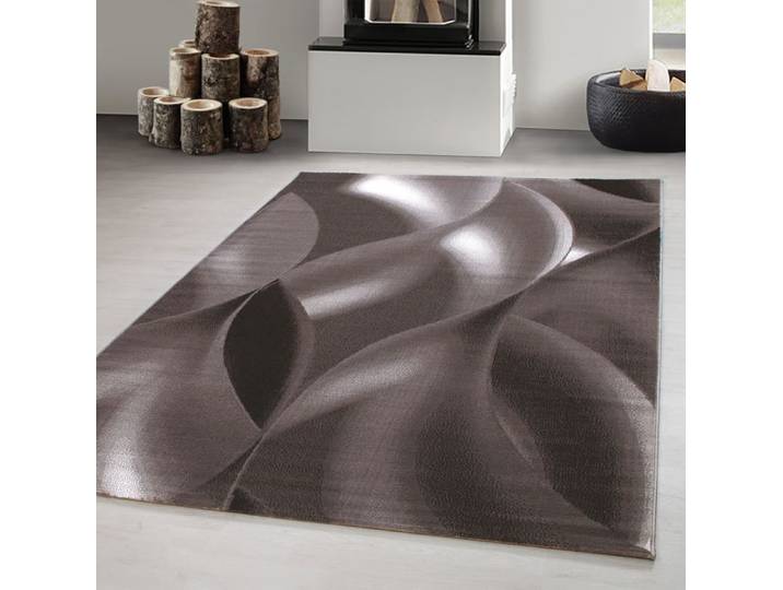 Carpetsale24 Tapis de Salon à motif abstrait moderne Marron Tapis 160x230 cm - Poil Court Moelleux et Tendance