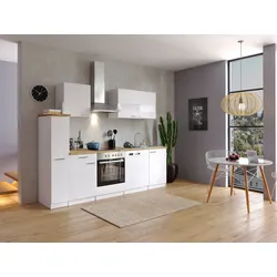 Respekta Küchenzeile KB250WWC 250 cm Weiß