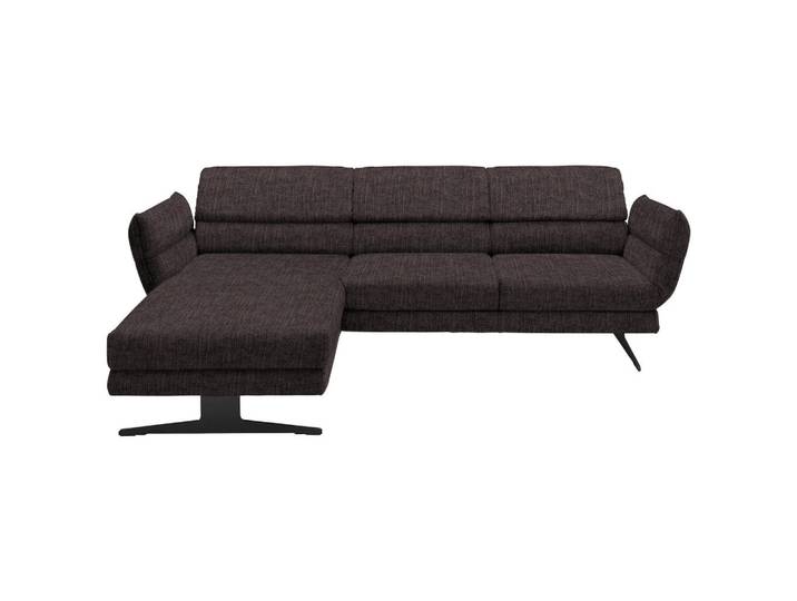 Dieter Knoll Ecksofa, Mokka, Metall, 3-Sitzer, Ottomane links, L-Form, 259-307x176-217 cm, Typenauswahl, Fußauswahl, Stoffauswahl, planbar, Relaxfunktion, seitenverkehrt erhältlich, Rücken echt, individuell USB-Anschluss, Wohnzimmer, Sofas & Couches, Wohnlandschaften, Ecksofas
