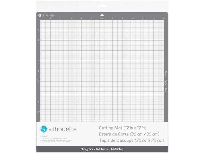 Schneidematte Silhouette Weiss Kunststoff T 30.5 cm B 30.5 cm - Farbe: Schwarz/Weiss - Schneidematte