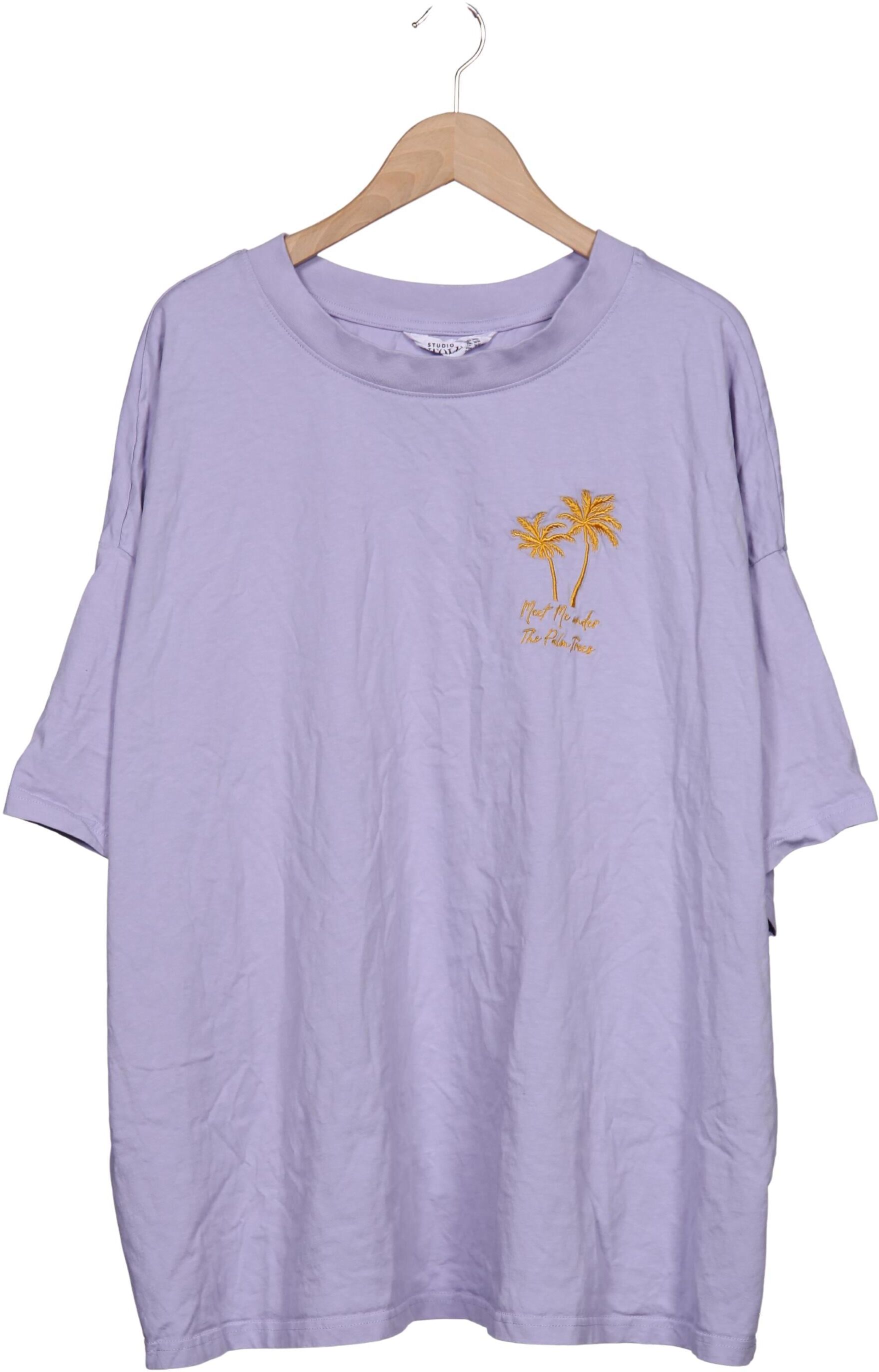 Studio Untold Damen T-Shirt, Lila, Gr. EU 54, Baumwolle - Second Hand