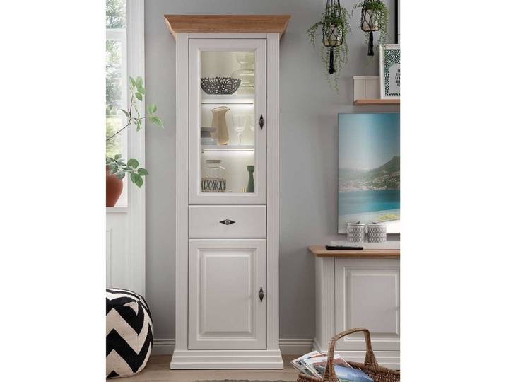 Pharao24 Vitrine Nadia aus Massivholz