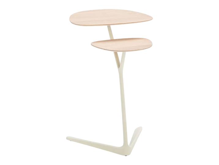 Beistelltisch Portello, Leolux, weiss/epoxy e alfalfa matt, Holz