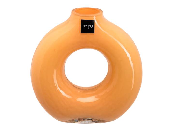 Vase Kalia, Byyu, orange, Glas