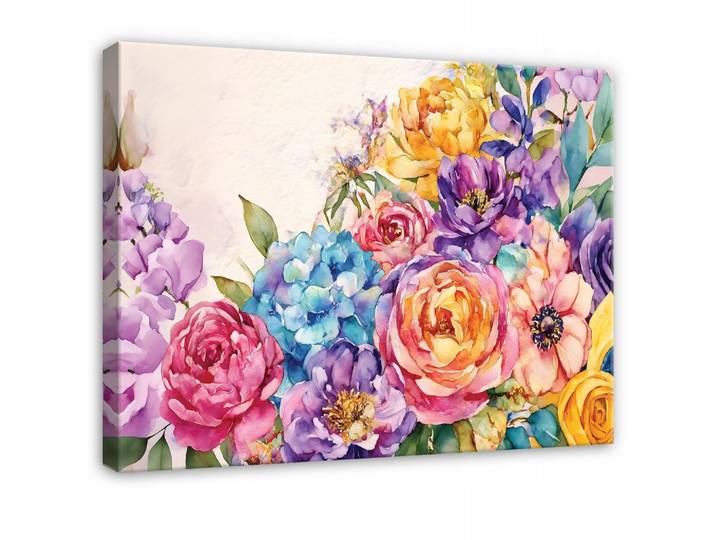 LEINWANDBILD Blumen Abstrakt Bunt 100x70 cm