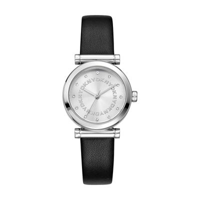 Quarzuhr DKNY "Essentials Watch", schwarz, Armbanduhren, Damen, Quarzuhr, Armbanduhr, Damenuhr, Lederarmband, analog