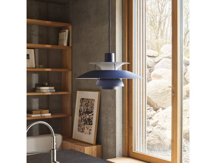 PH 5 500 Hängelampe, monochrom indigo Ø 50 cm - Louis Poulsen - Wohnzimmer - Metall