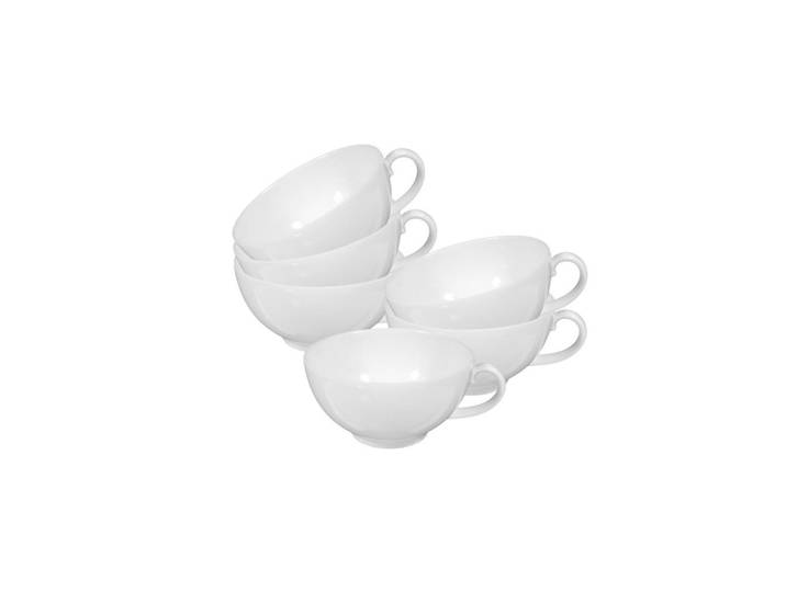 Seltmann Weiden Teetassen Rondo/Liane weiß 0,20 l 6er Set, Weiß, Keramik, Rund, Geschirr, Tassen, Teetassen