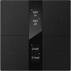 Tastsensor mit Display S-Serie 2-fach schwarz Spiegelglas(KNX Secure) CHPBD-04/24.2.11