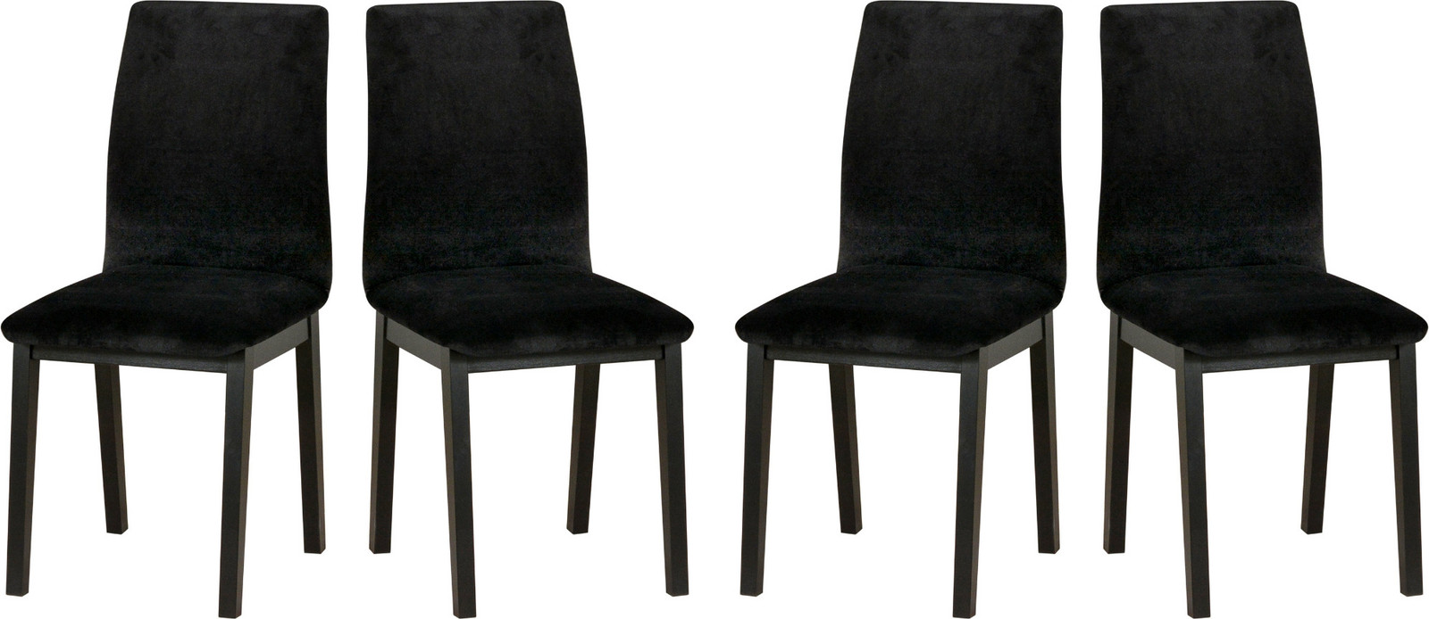 Set van 4 eetkamerstoelen LUNA 1 model Kronos 7 zwart van LeafDesign