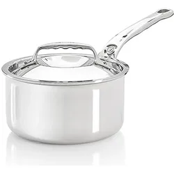 de Buyer Affinity Stielkasserolle mit Deckel Induktion, Pfanne + Kochtopf, Silber
