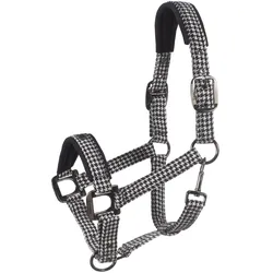 Cavallo Halfter PEPPY black Hahnentritt-Optik Horsefashion HW 25, Größe: WB