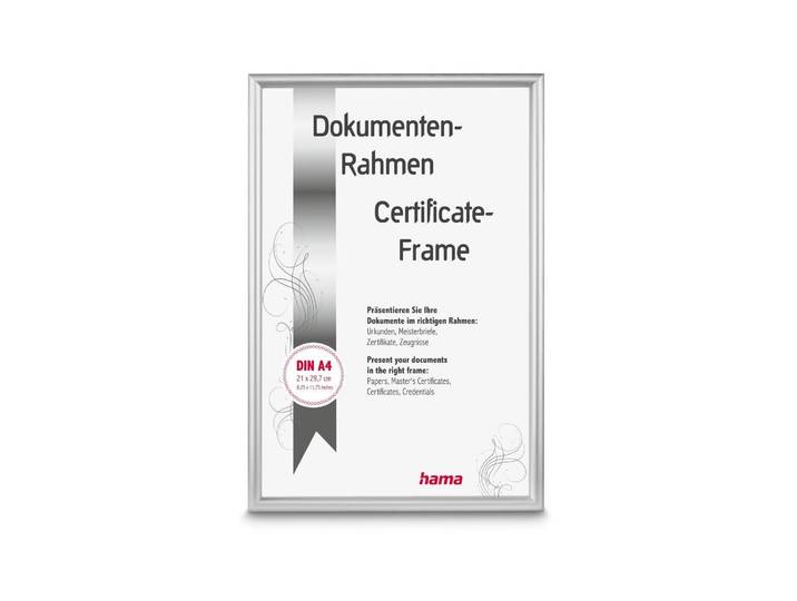 Bilderrahmen HAMA Detroit , silber (silberfarben), B:22,5cm H:31cm, Aluminium, Glas, Bilderrahmen, Bilderrahmen