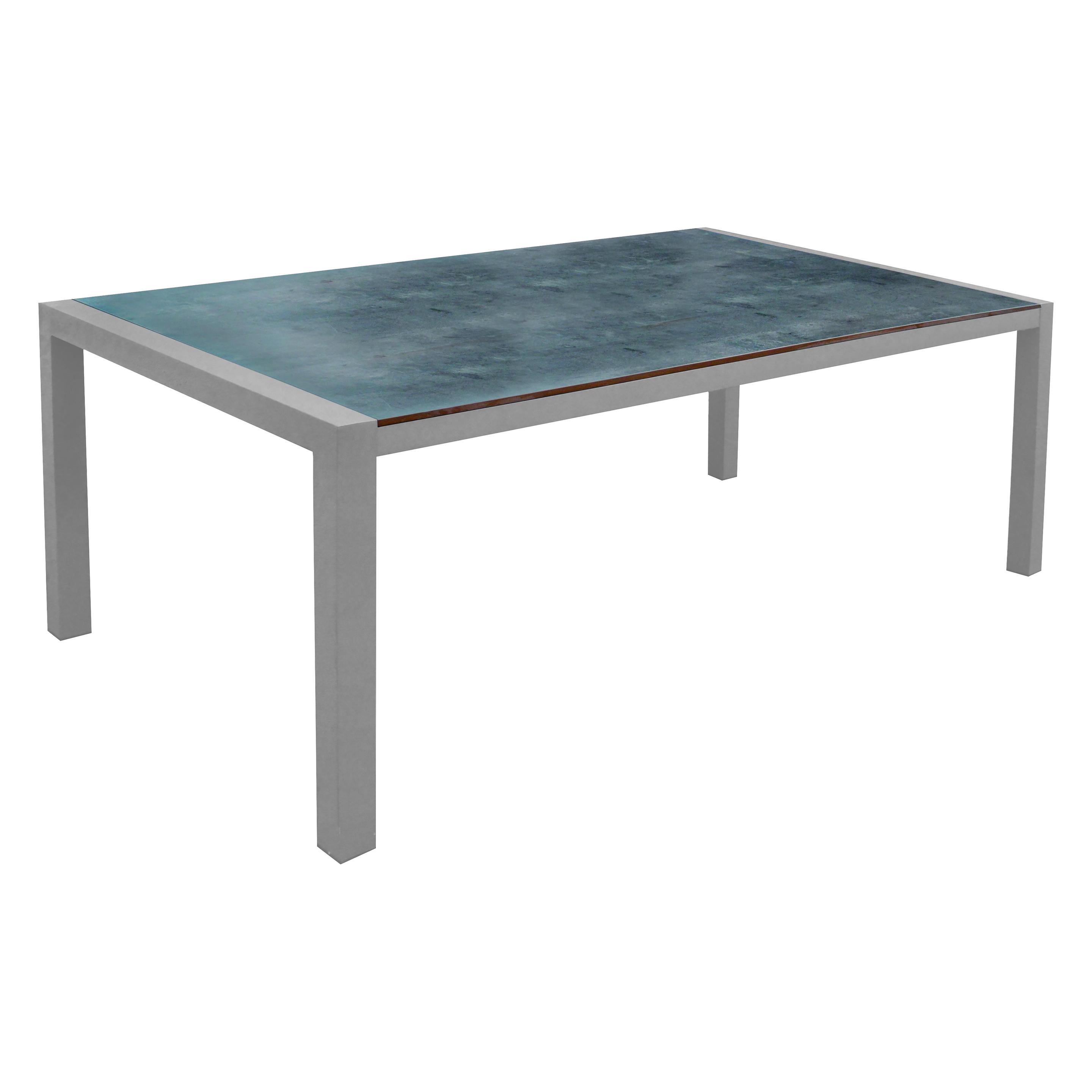 Acamp Set 6x URBAN Klappsessel + 1x EXTENSIO FIX Tisch 180x98cm platin-cemento (180 x 90 x 74 cm) (500722)