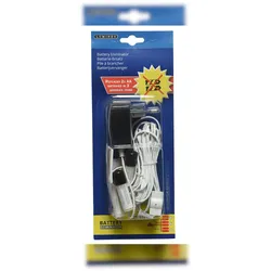 Lumineo Batterie Adapter / Ersatz für 2 x AA Batterien mit 3 m Kabel & Netzanschluss Batterieadapter Netzadapter Strombetriebener Batterieersatz Schwarz