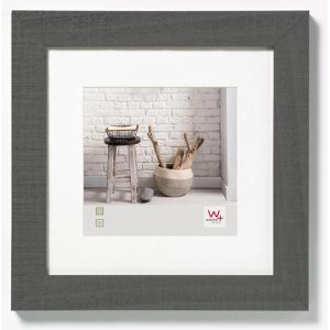 walther-design Bilderrahmen Home HO330D, 30 x 30 cm, Echtglas, Holzrahmen grau