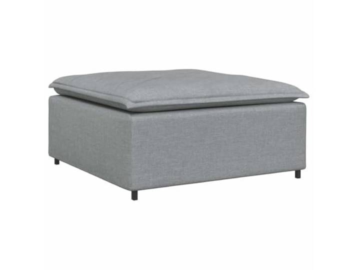 vidaXL Modulares Sofa-Fußhocker-Modul Hellgrau 100 x 100 x 48 cm