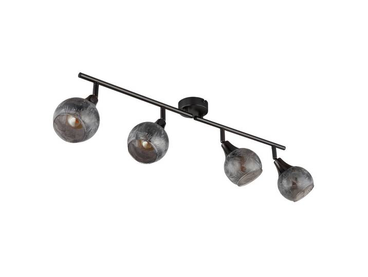 Globo Strahler Frosta, Grau, Schwarzchrom, Metall, Glas, 98x19x70 cm, CE, drehbar, schwenkbar, Lampen & Leuchten, Innenbeleuchtung, Spots & Strahler, Deckenspots