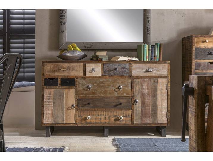 Sideboard 150x90cm 'Metro' Altholz & Eisen