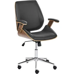 BÜROSTUHL Kunstleder Schwarz Bendra