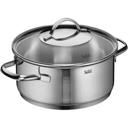 Silit Kochtopf Bratentopf Induktion 20cm Glasdeckel 2,5l Achat Edelstahl, Pfanne + Kochtopf, Silber