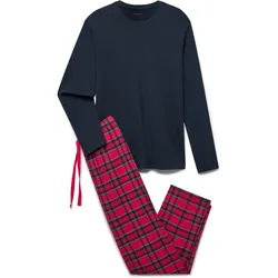 Tchibo - Pyjama - Herren - Gr. S - dunkelblau/kariert