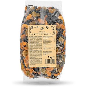 KoRo Nussmischung Trail Mix Saaten & Kakaonibs, im Beutel, fruchtig, ungeröstet, 6 Nuss- & Fruchtsorten, Kakaonibs, 1 kg