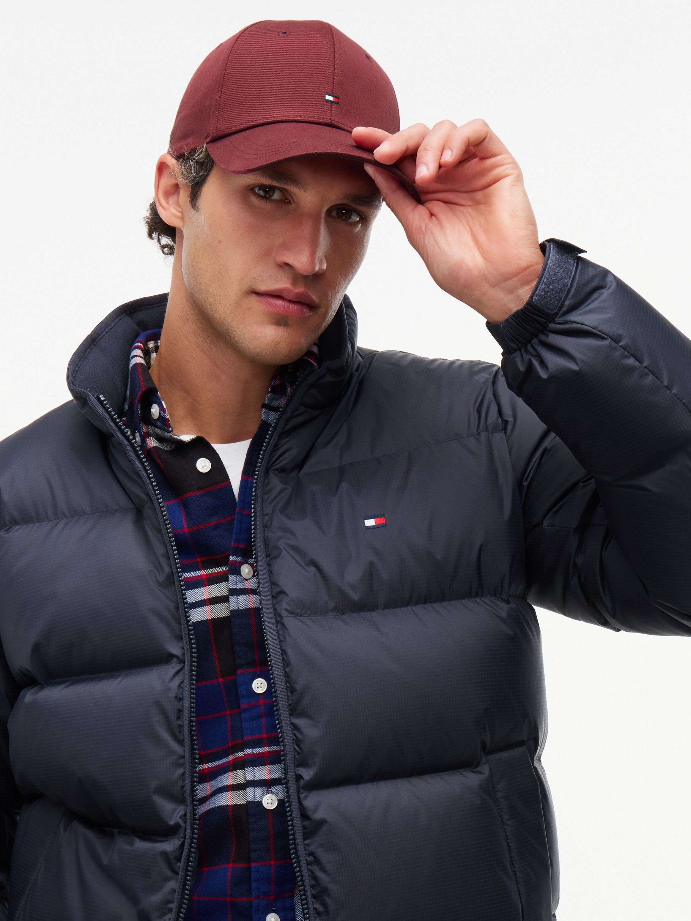 Baseball Cap TOMMY HILFIGER "TH FLAG COTTON 6 PANEL CAP", rot wine, Web, Baumwolle, Caps Baseball Cap, Klemmverschluss, Logoprägung UNISEX