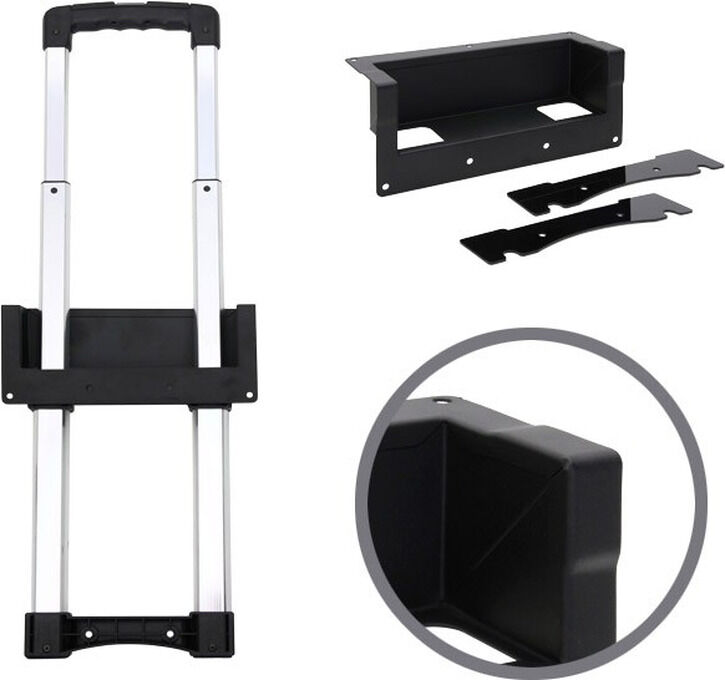Adam Hall Hardware 3476031 Versenkter Ausziehgriff 2 Auszüge, Schwarze Sch