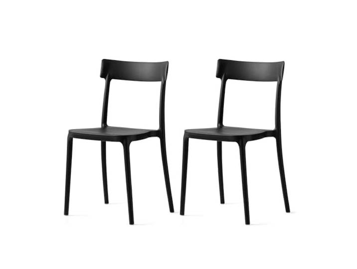 Connubia, 2 Stühle Argo, Polypropylen, schwarz matt